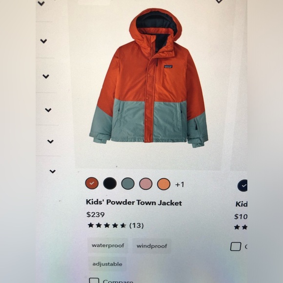 Boys Patagonia powder town jacket size M (10) - Picture 5 of 5